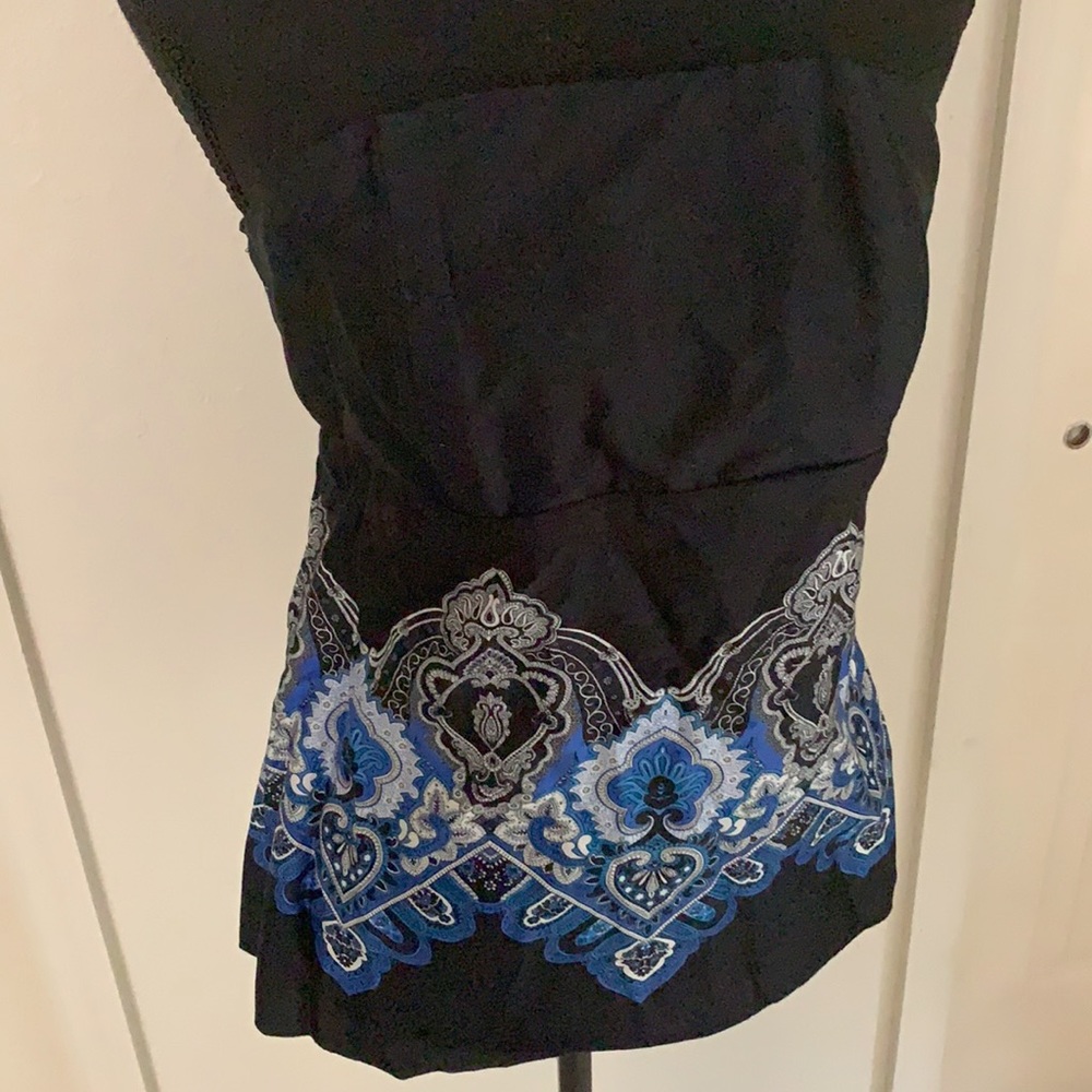 Caché Strapless Gorgeous Navy Top Medium - Picture 4 of 16